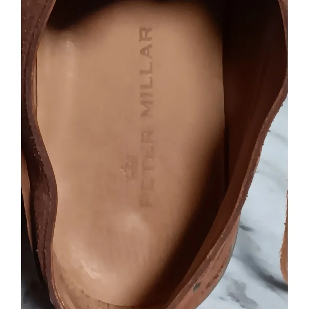 Peter Millar Men's Brown‎ Leather Suede Lace Up Chukka Moc Toe Boots Size 9.5
